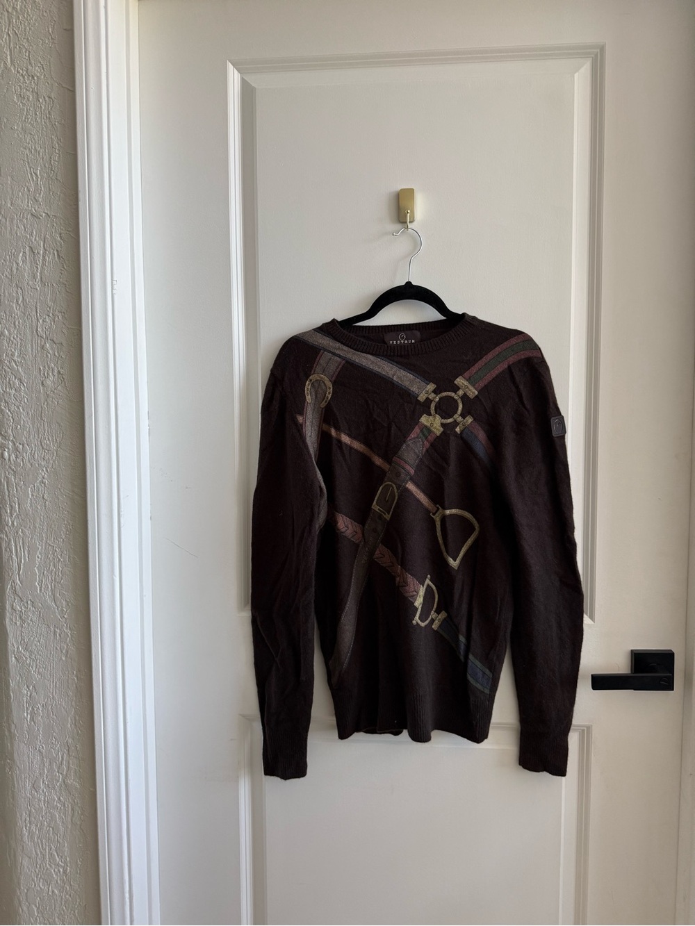 Vestrum Brown Graphic Crewneck Sweater